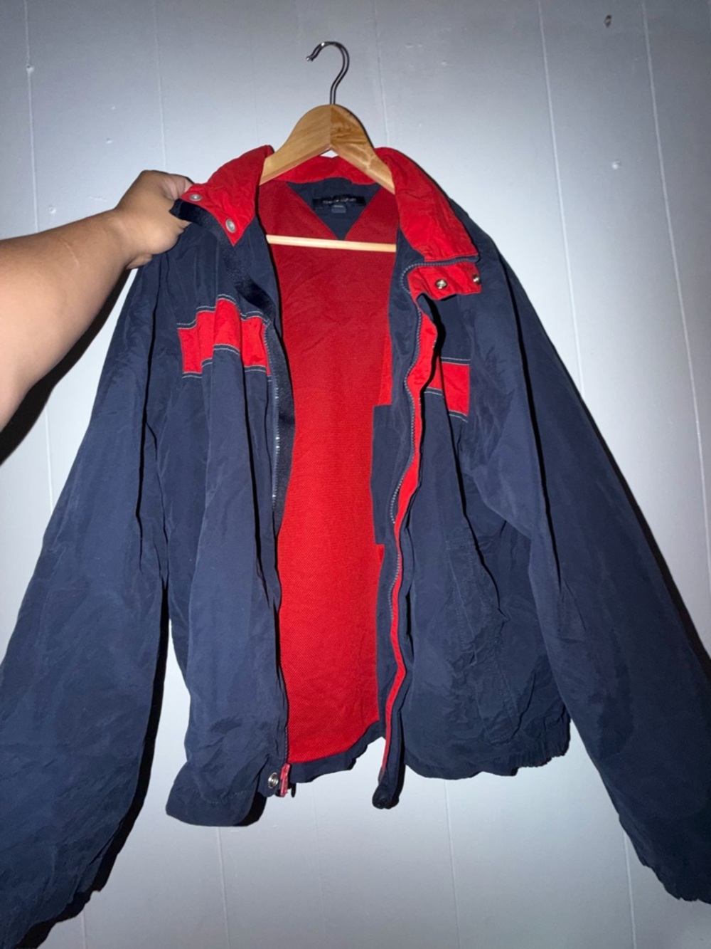 Tommy Hilfiger vintage Navy and Red Windbreaker Jacket